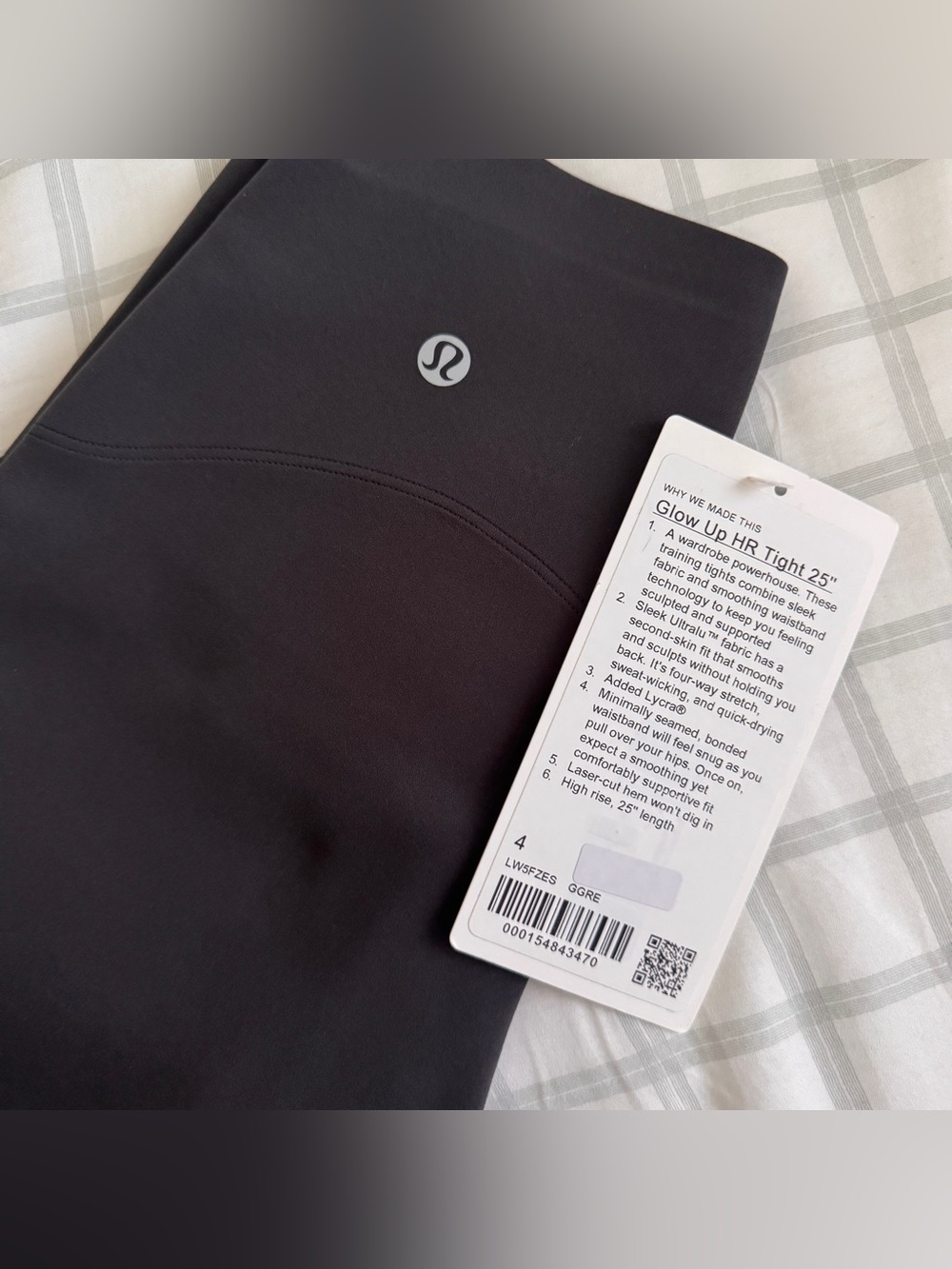 🆕🩶 Lululemon Glow Up Super High Rise Tight 25” Graphite Grey - Picture 3 of 6
